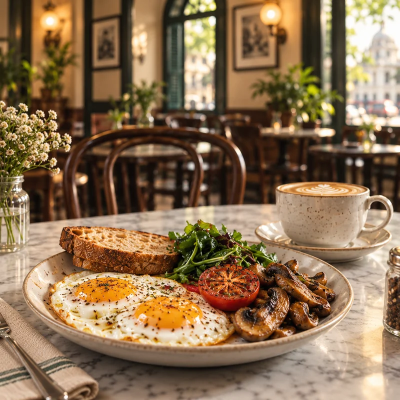 Breakfast and coffee at the best coffee shop in Kolkata