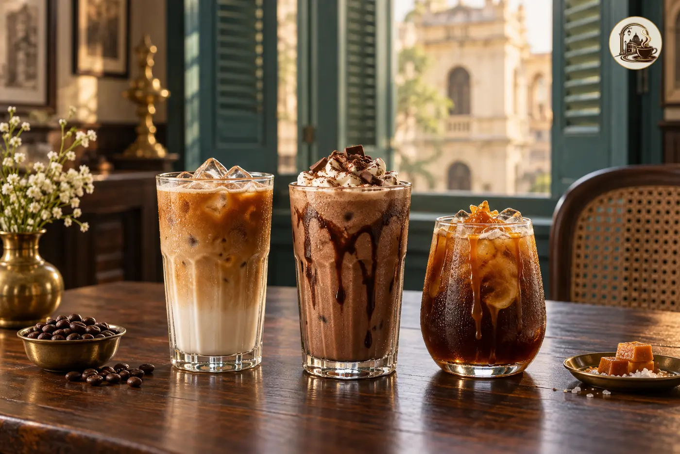 Refreshing iced coffee at The Calcutta Quiet, best cafe in Kolkata