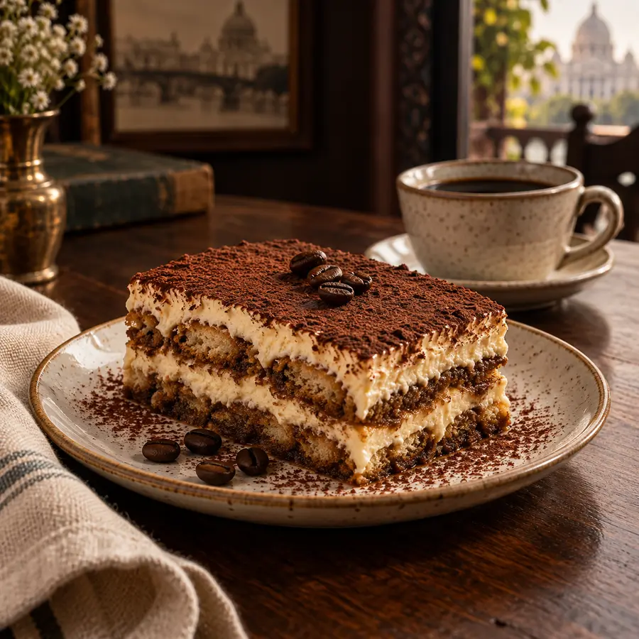 Kolkata coffee tiramisu at The Calcutta Quiet, best cafe in Kolkata