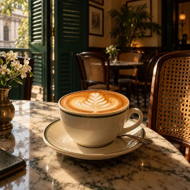 Hot coffee at The Calcutta Quiet, one of the best cafe restaurants in kolkata