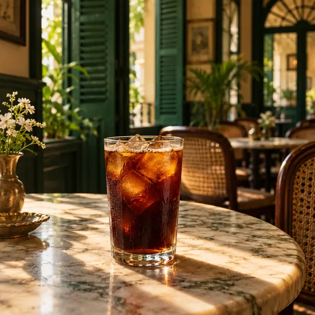 Iced cold brew at The Calcutta Quiet, one of the best cafe restaurants in kolkata