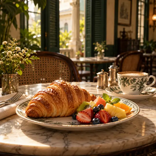 Breakfast plate at The Calcutta Quiet, one of the best cafe restaurants in kolkata