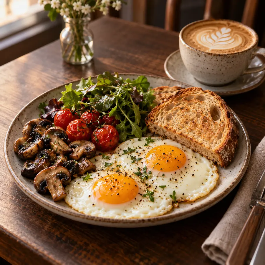 Breakfast platter at The Calcutta Quiet, best cafe in Kolkata